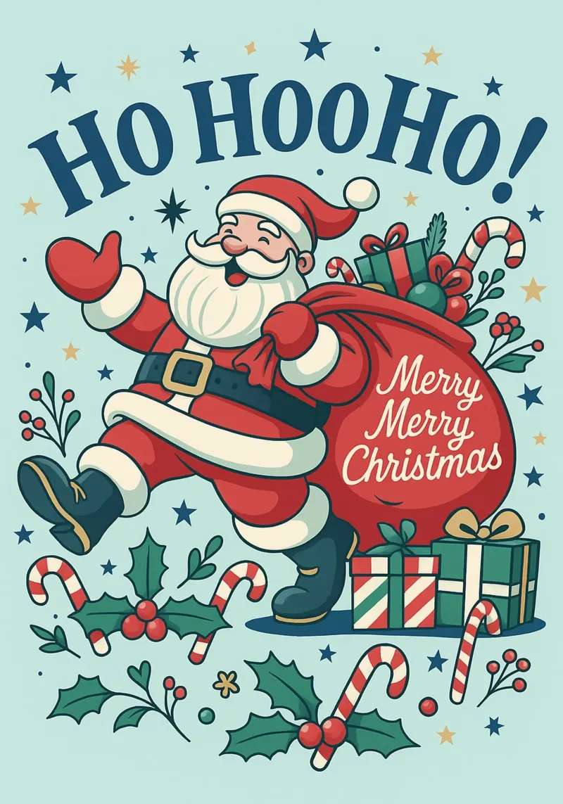 Babbo Natale dipinto pellicola backlit da Raffasya Shop