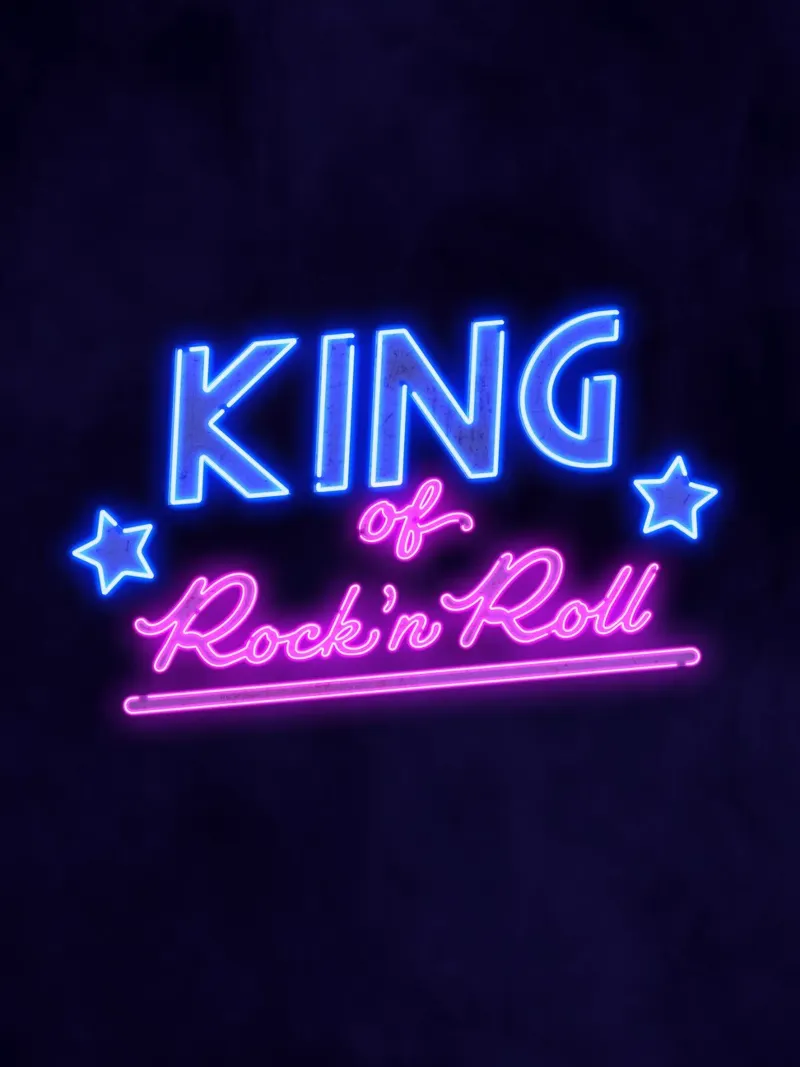 Lettere al neon in rosa e blu. Un po' di rock'n roll. pellicola backlit da CalliLetters