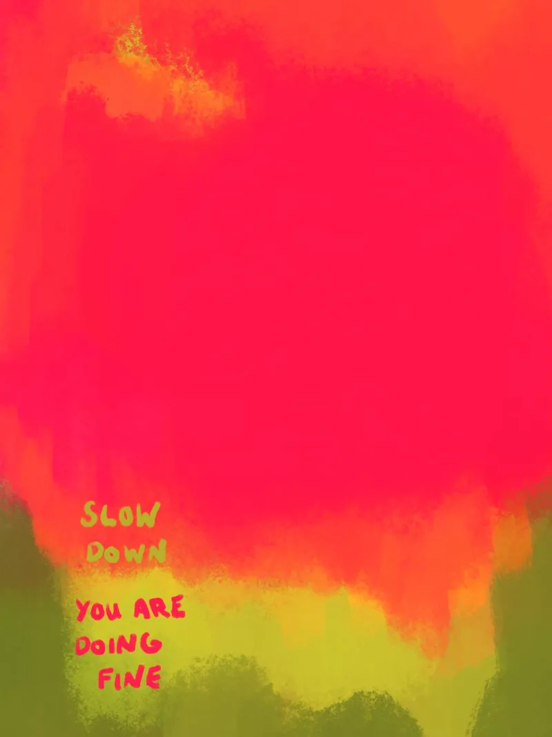 Abstract Art - Slow Down canvas by Illustration Raissa Oltmanns