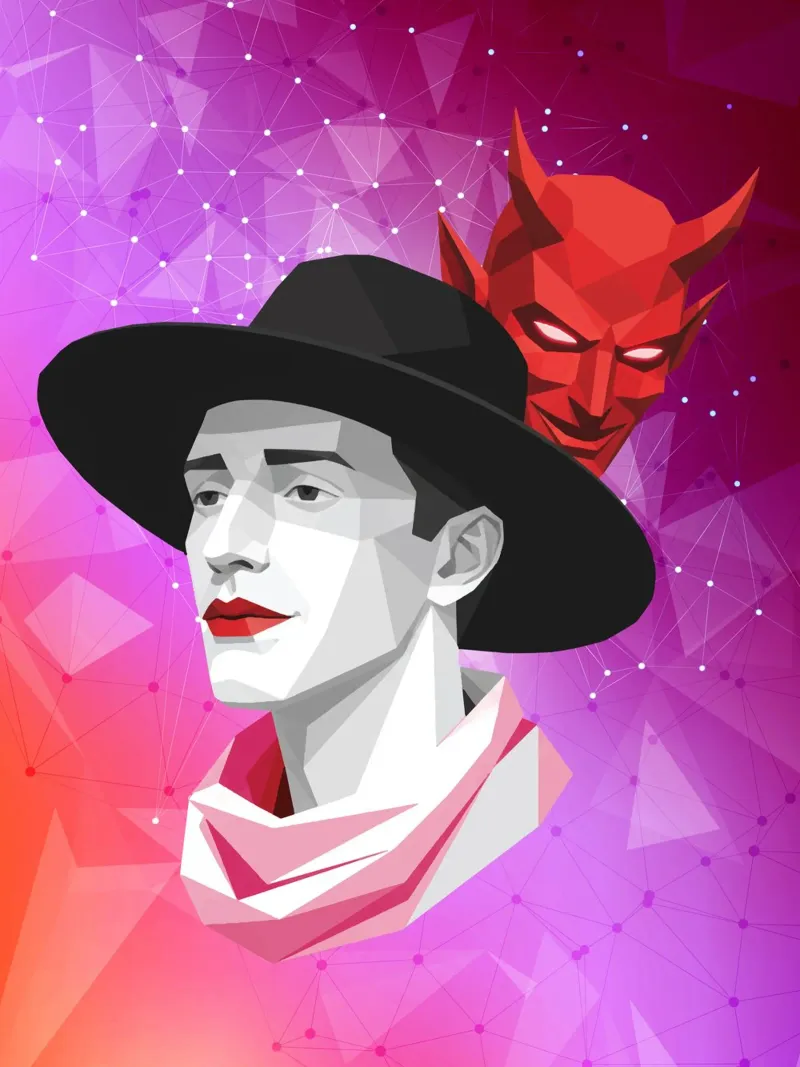 The Devil Within Lowpoly canvas by Low Profile