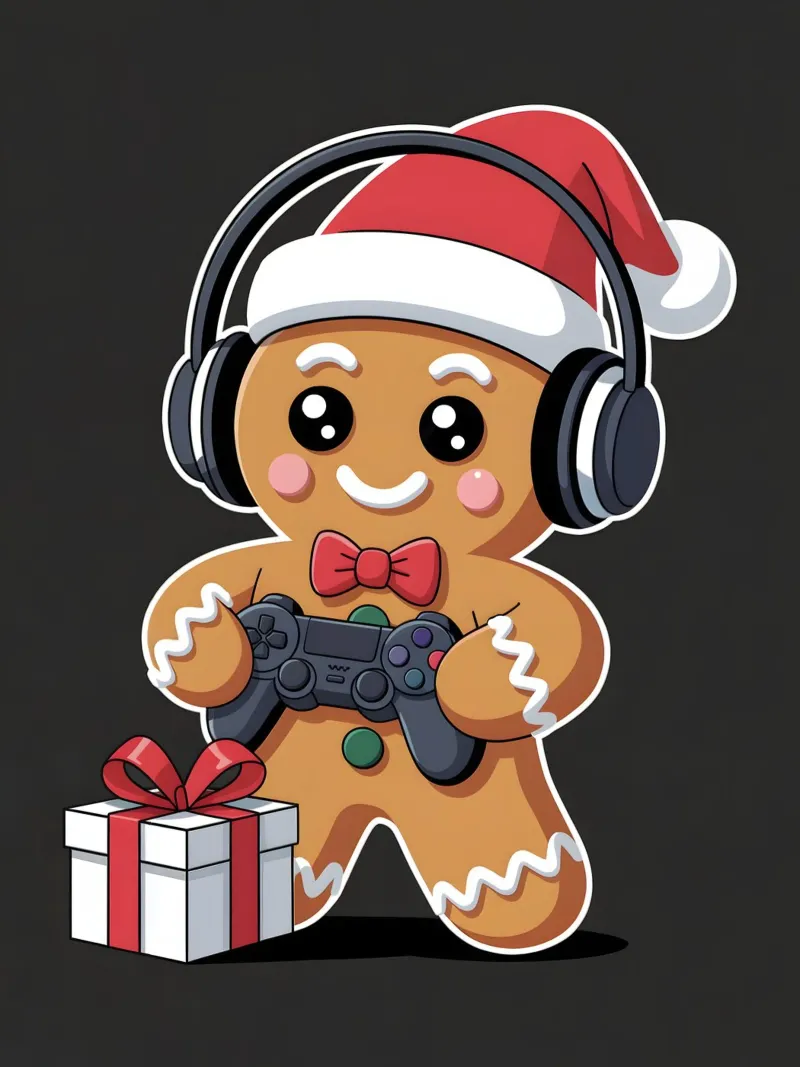 Giocatore di pan di zenzero di Natale carta hahnemühle da Stellar Creative