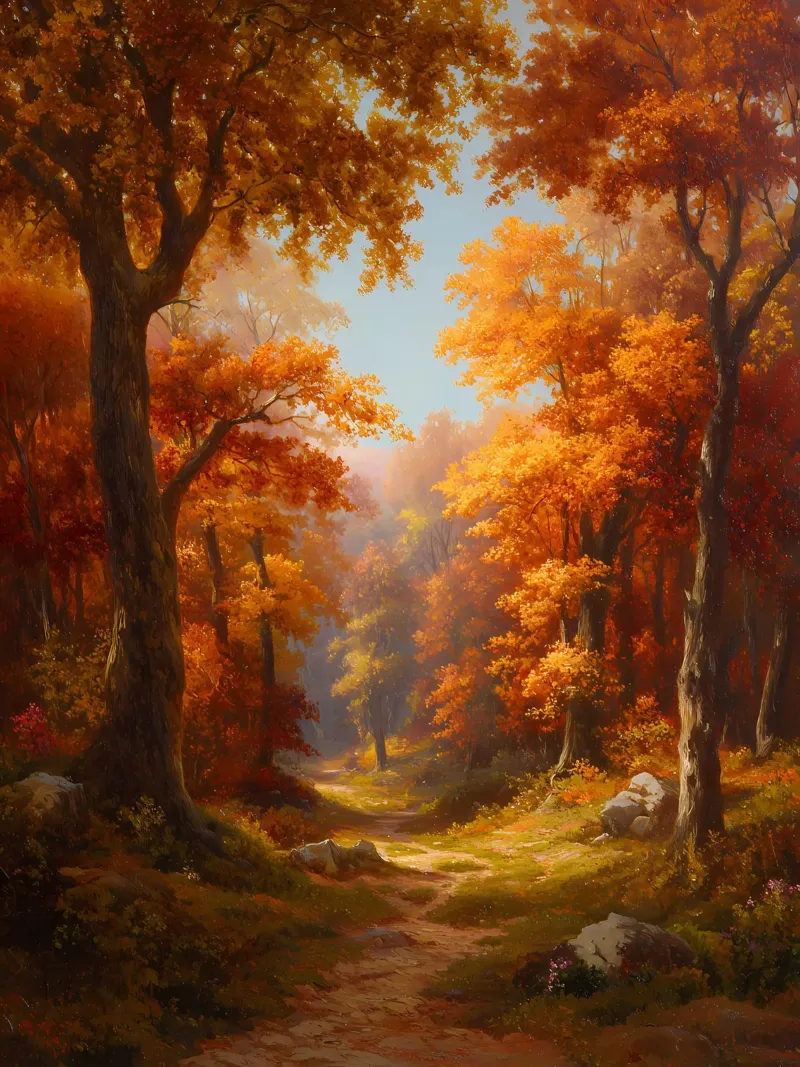 Paesaggio autunnale della foresta alluminio dibond da IamHomeStudio