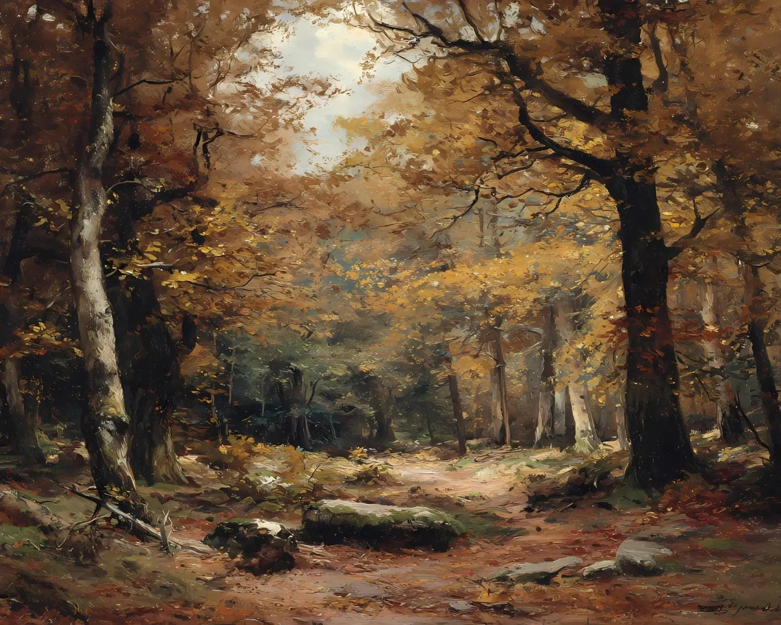 Foresta d'autunno tela da IamHomeStudio