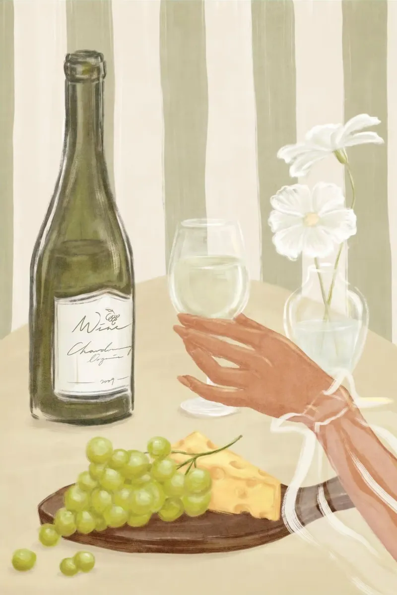 Time for Wine Print hahnemühle by Lonnieprints
