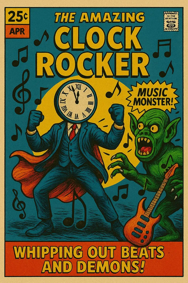 CLOCKMASTER - CLOCKROCKER - Fresh Supes On The Block pellicola backlit da Vintage Van Gogh