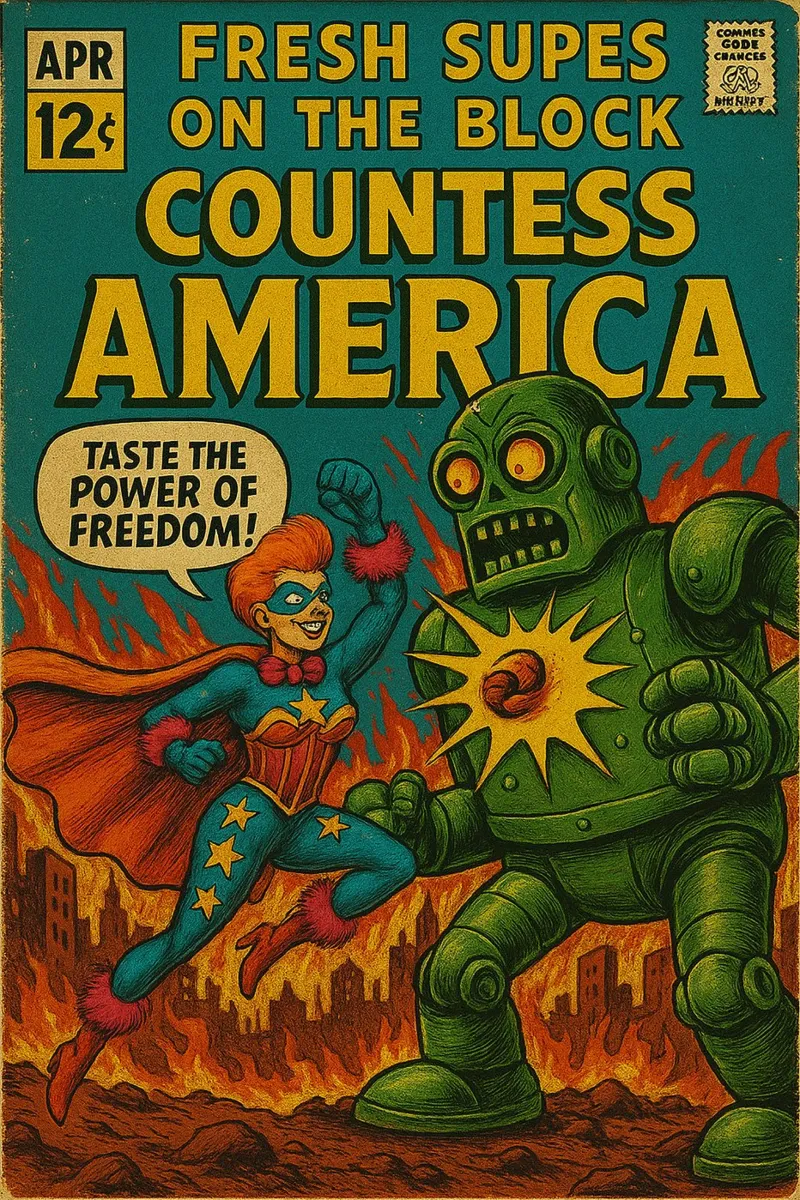 COUNTESS AMERICA - Fresh Supes On The Block pellicola backlit da Vintage Van Gogh