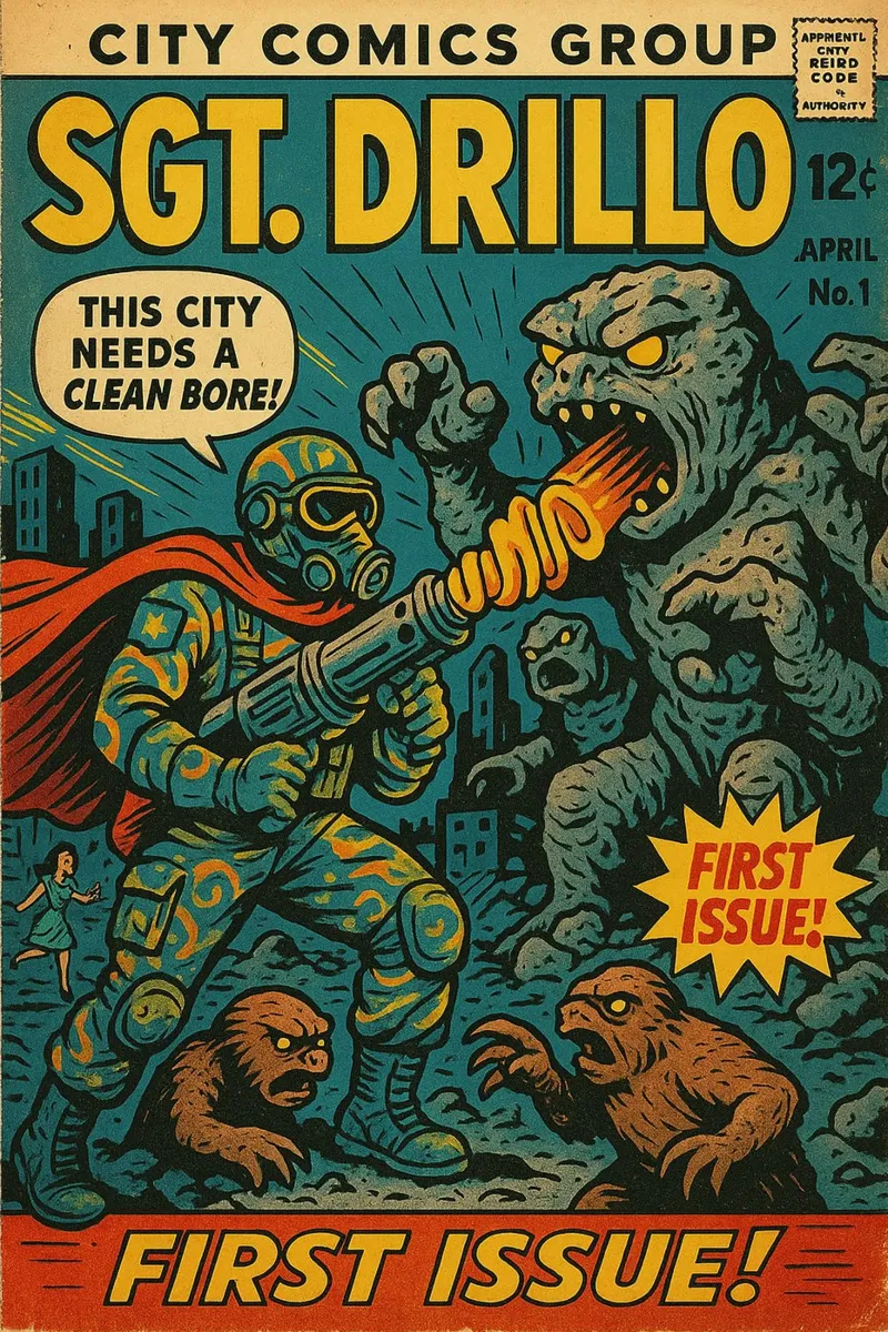 SGT DRILLO - Fresh Supes On The Block alluminio dibond da Vintage Van Gogh