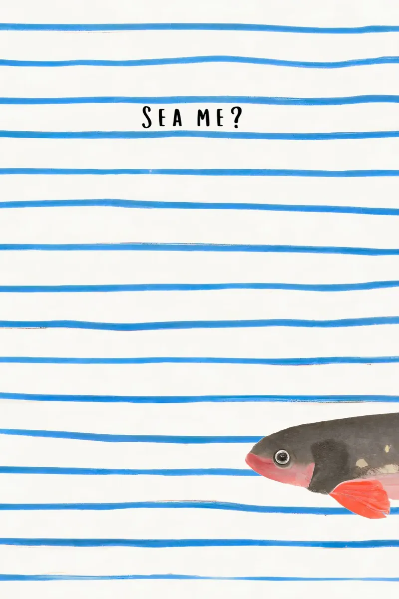 Sea me poster con telaio in legno da interiorisla