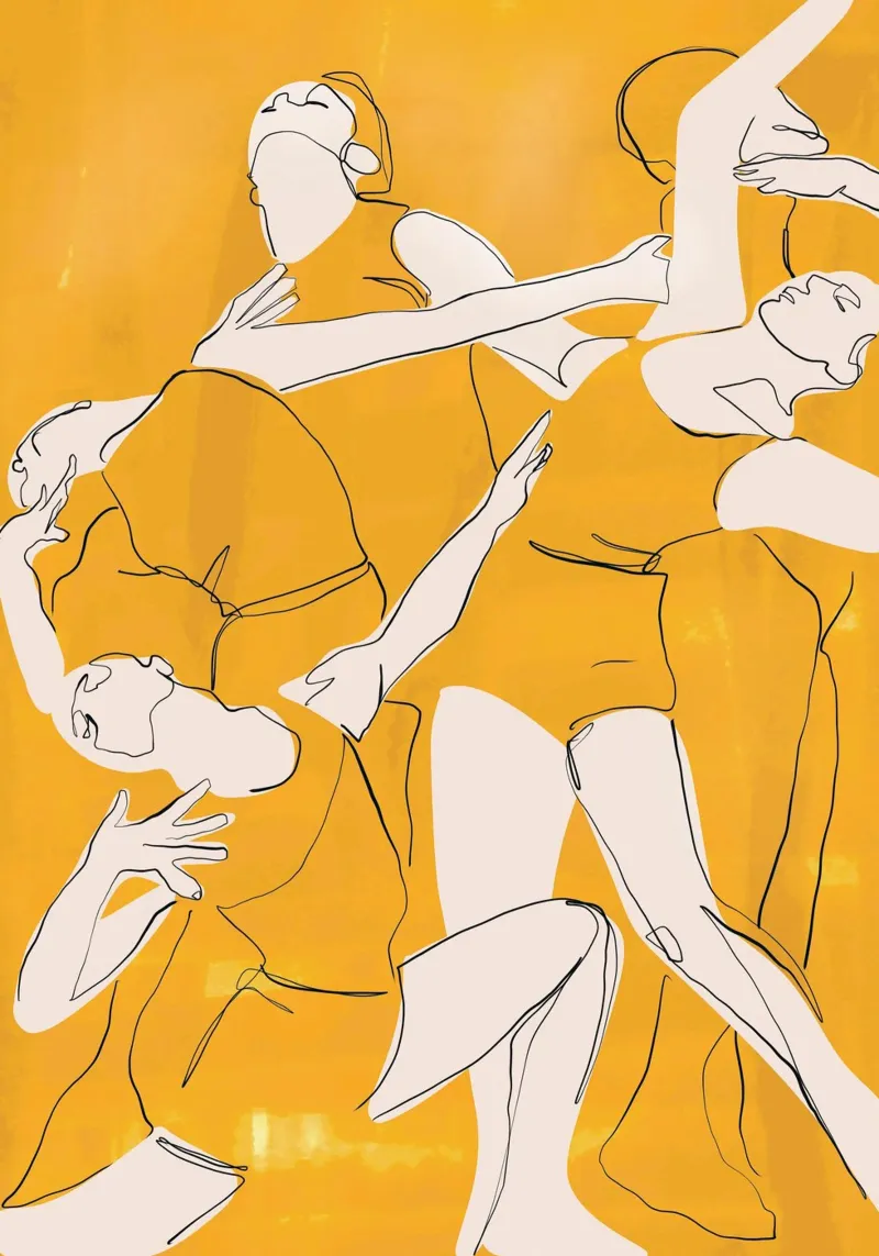 Ballare in giallo alluminio dibond da ThingDesign
