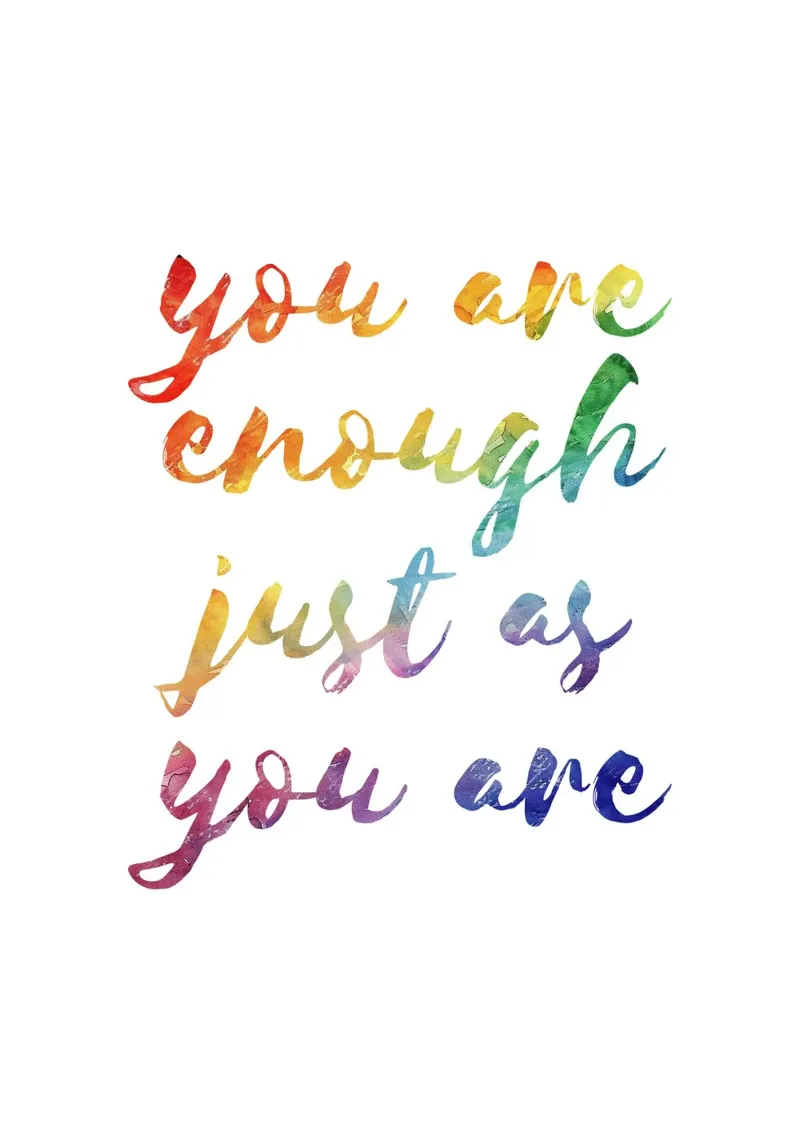 You are enough just as you are carta hahnemühle da PinkCandyWalls