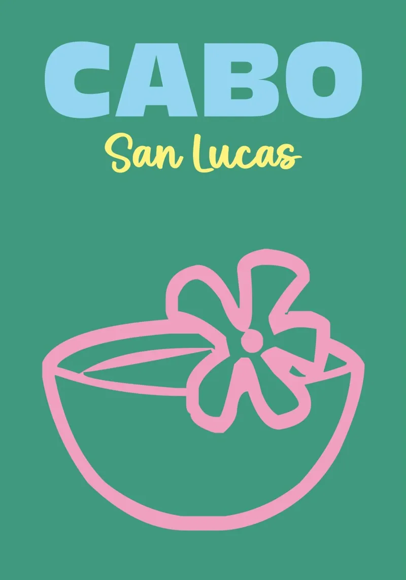 Cabo, San Lucas carta hahnemühle da Art Fart