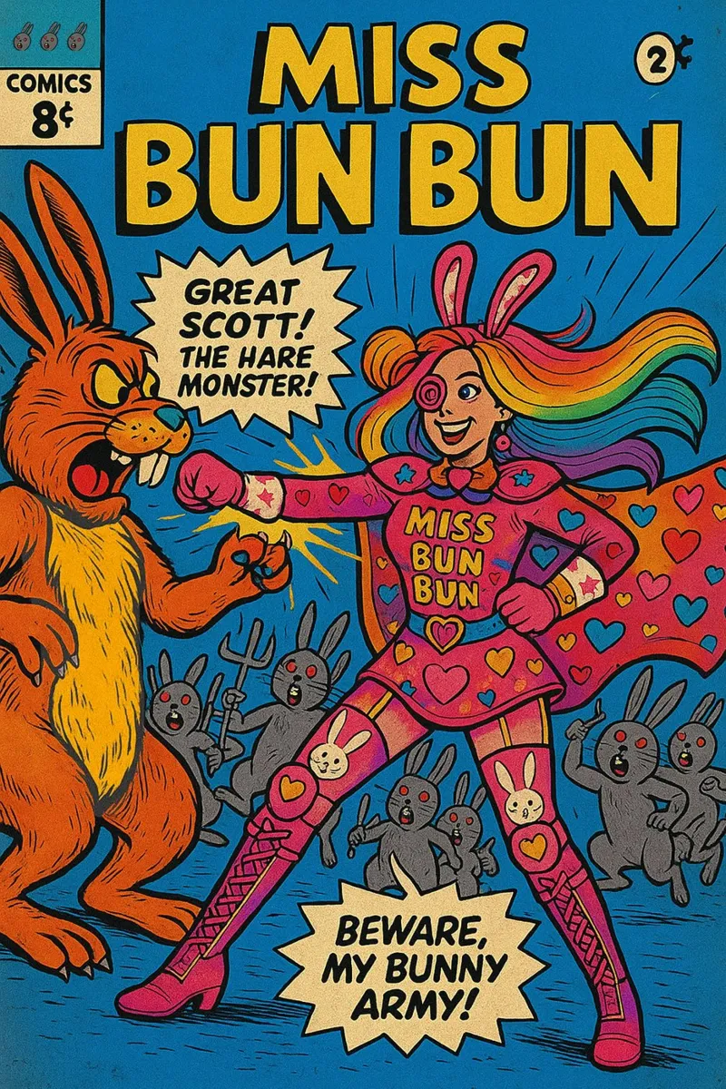 MISS BUN BUN - Fresh Supes On The Block carta hahnemühle da Vintage Van Gogh