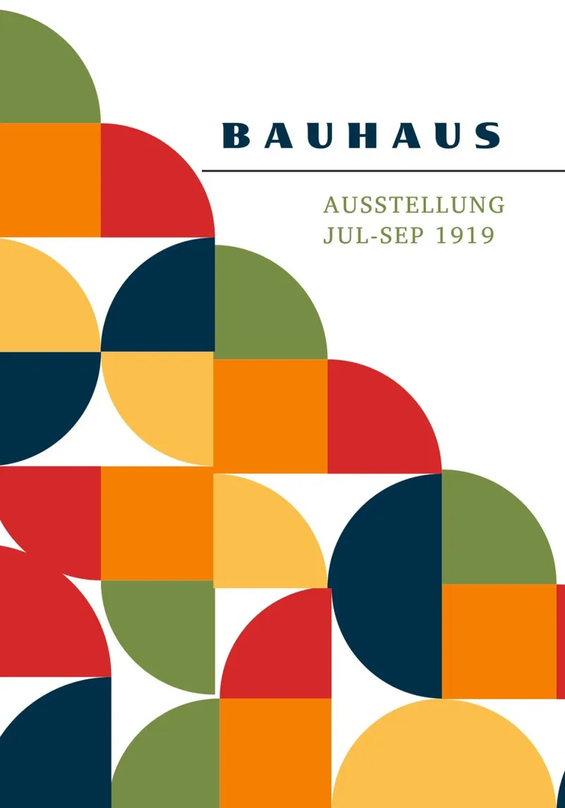 Bauhaus Exhibition Abstract Color Block | Primary Geometric canvas by Grungeo
