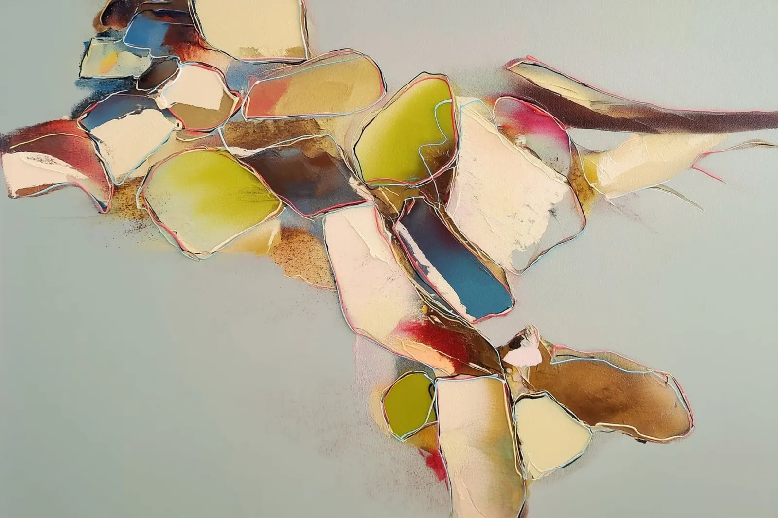 Abstract calm in the river canvas by Carinaprint