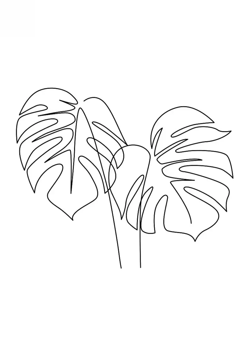 Monstera floreale One Line plexiglass da ORION
