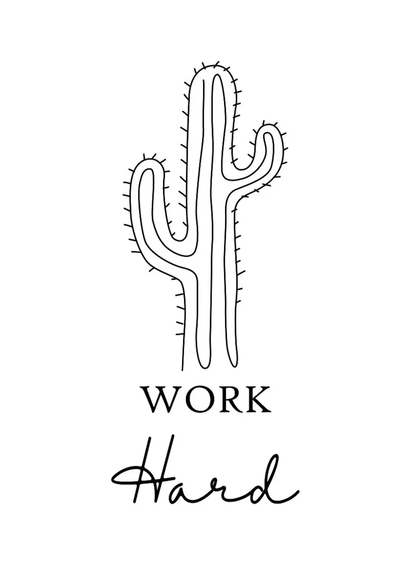 Poster per l'ufficio Work Hard plexiglass da ORION