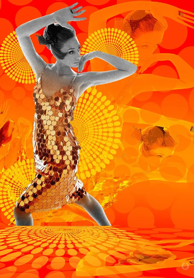Supermodel Marisa Berenson poster con telaio in alluminio da DesmondBates