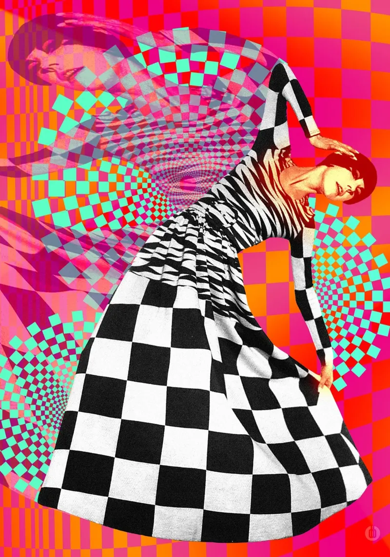 Supermodel Peggy Moffitt poster con telaio in plastica da DesmondBates
