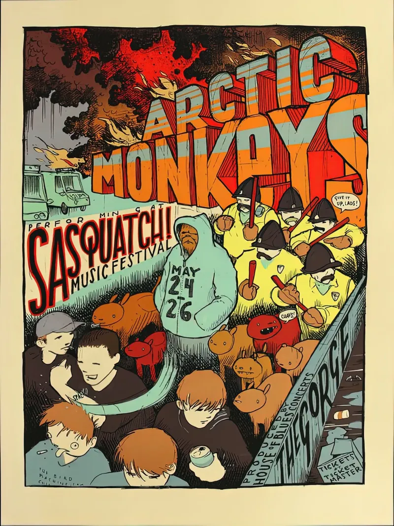 Sasquatch Music Festival Arctic Monkeys Concert pellicola backlit da GleYYY