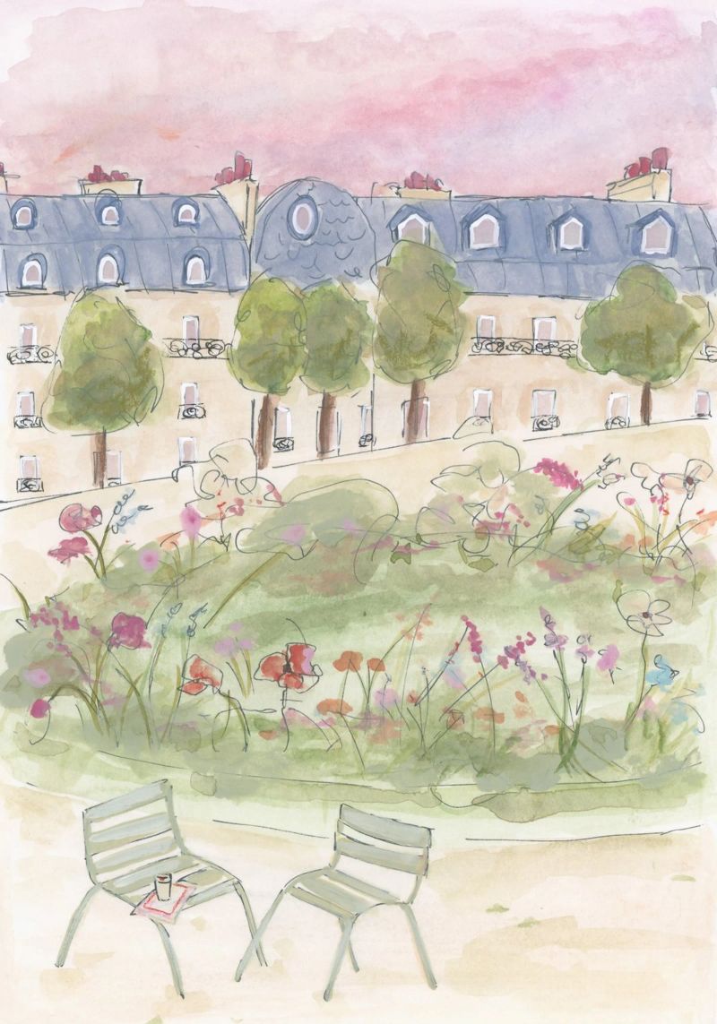 Pariser Garten Poster von Katharina Puritscher