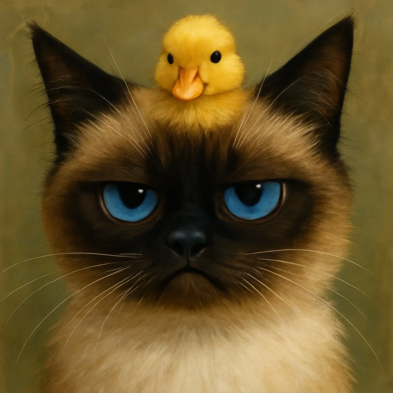 Duckling Cat carta hahnemühle da Elegant Absurd
