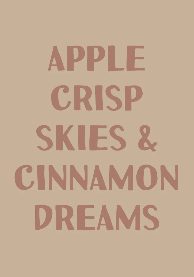 Apple crisp skies and cinnamon dreams pellicola backlit da PinkCandyWalls