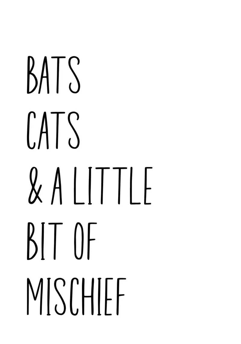 Bats cats & a little bit of mischief carta hahnemühle da PinkCandyWalls