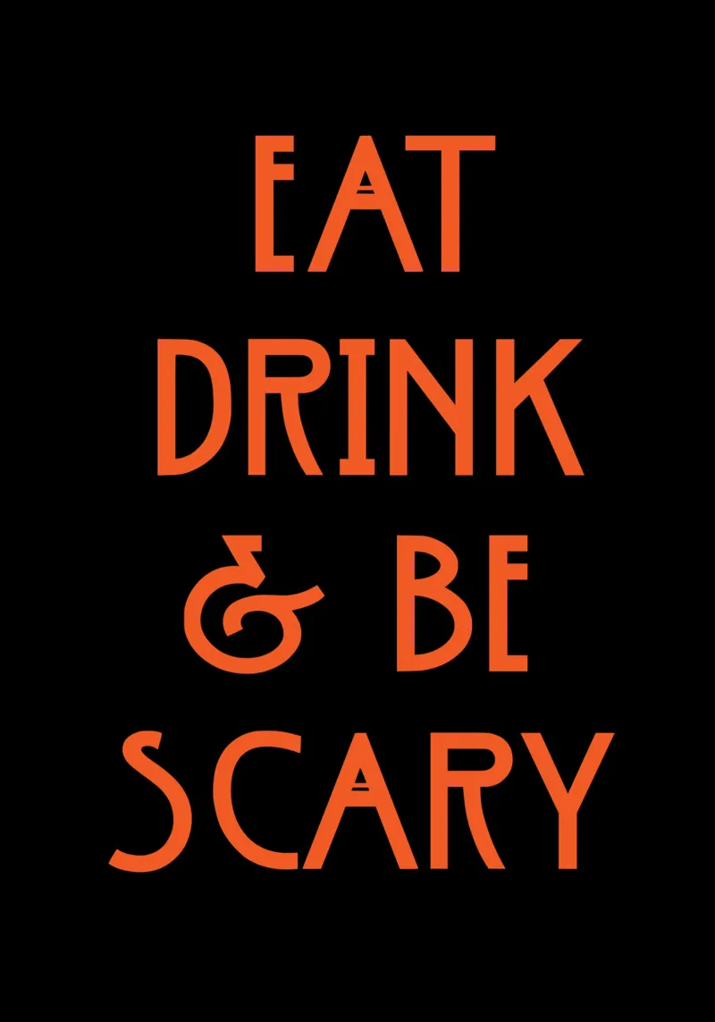 Eat drink and be scary pellicola backlit da PinkCandyWalls