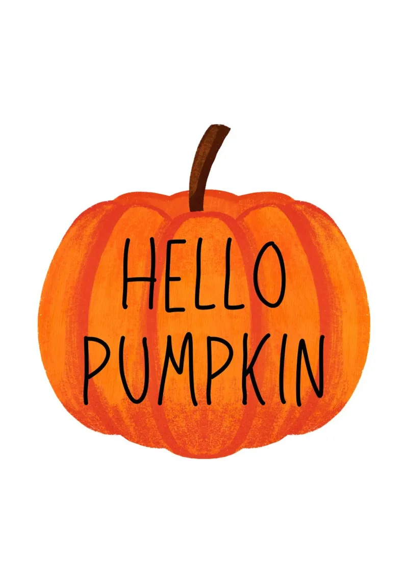 Hello pumpkin alluminio dibond da PinkCandyWalls