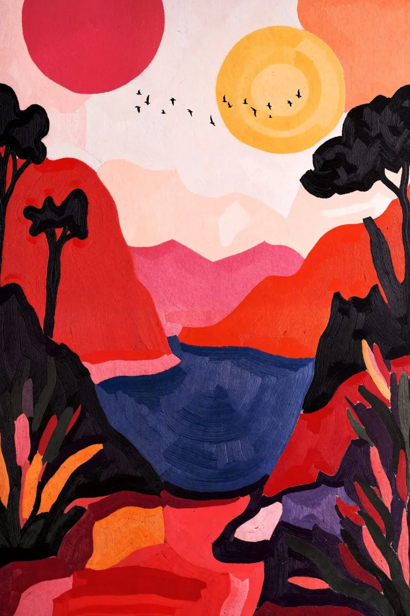 Two Suns And Birds pellicola backlit da Lana Rodriguez