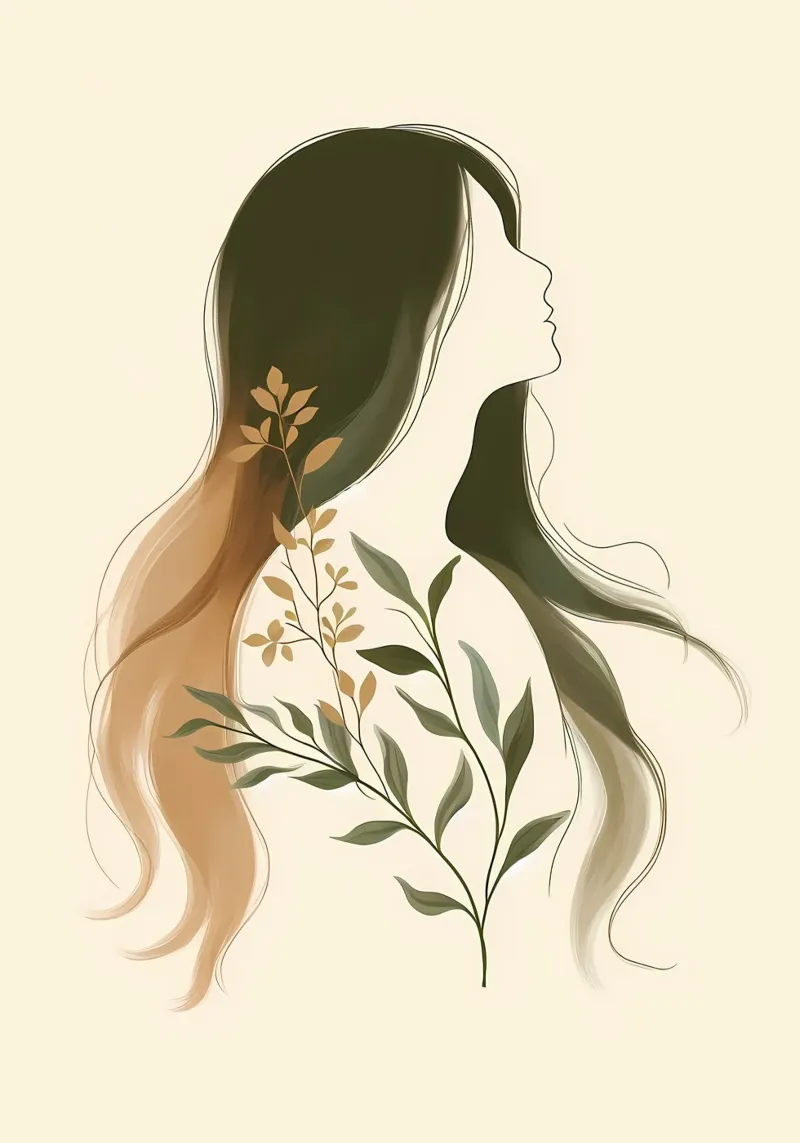 Flusso botanico femminile tela da Bloom And Brush