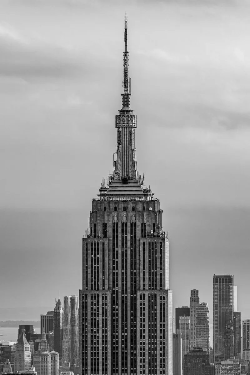 Guglia dell'Empire State Building B&N pellicola backlit da Carinaprint