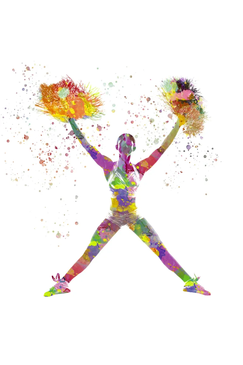 Cheerleader in acquerello pellicola backlit da ⚽ Sports Pulse