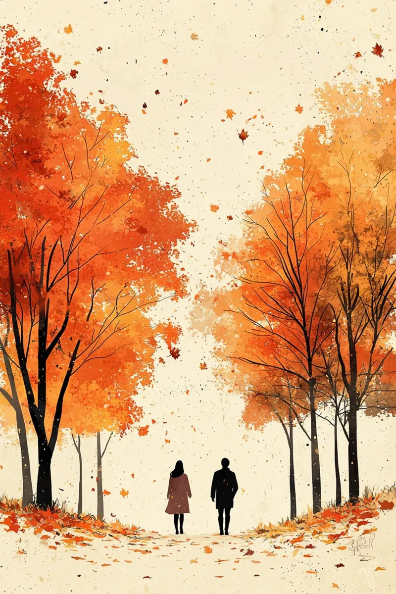 A Poetic Autumn Journey alluminio dibond da Mosaic Dialogue