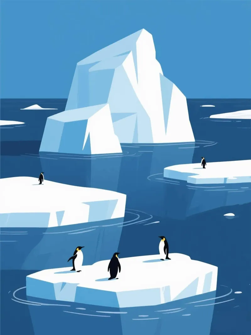 Pinguino innevato pellicola backlit da knowledge