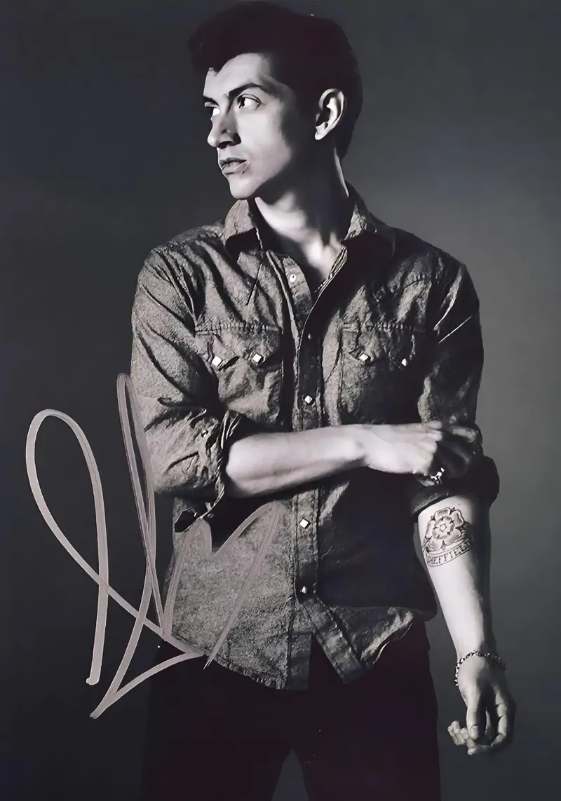 Alex Turner Style Black And White Arctic Monkeys Vocalist pannello forex da GleYYY