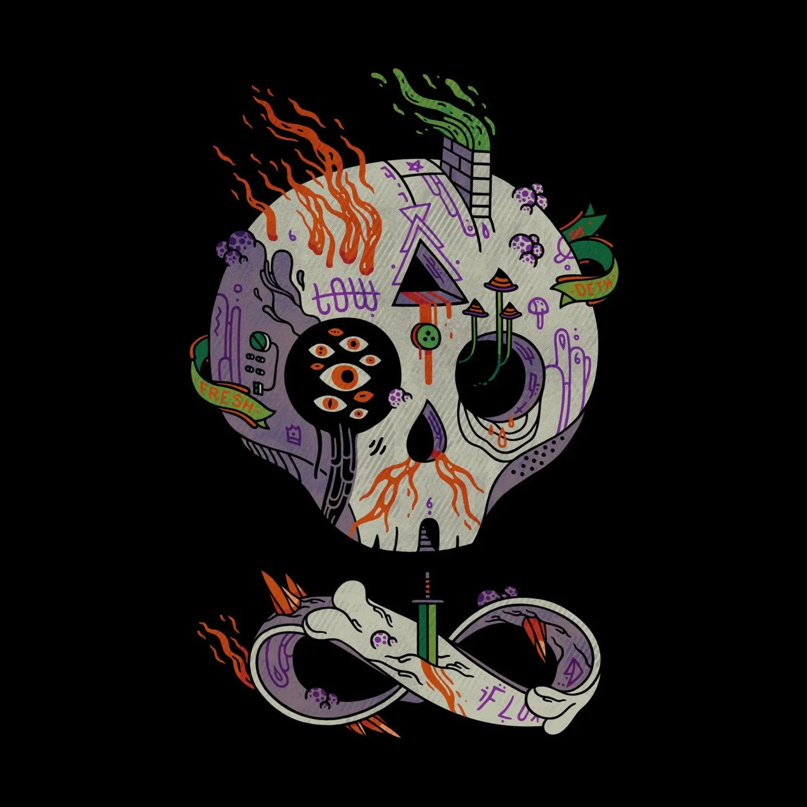 Skulls are Cool carta hahnemühle da againstbound
