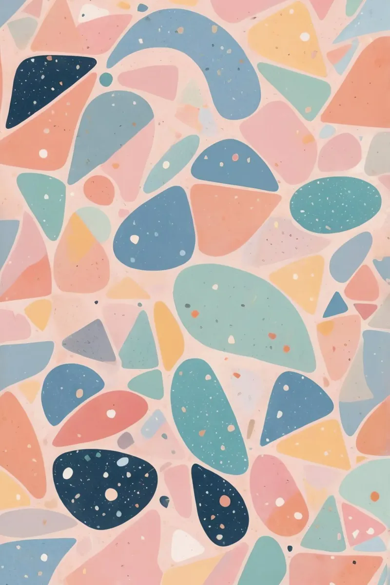 Abstract Pastel Terrazzo Pattern pellicola backlit da DesignDoodle