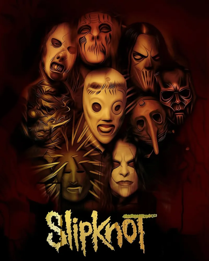 Mask Face Slipknot Poster plexiglass da TEMONSEOL