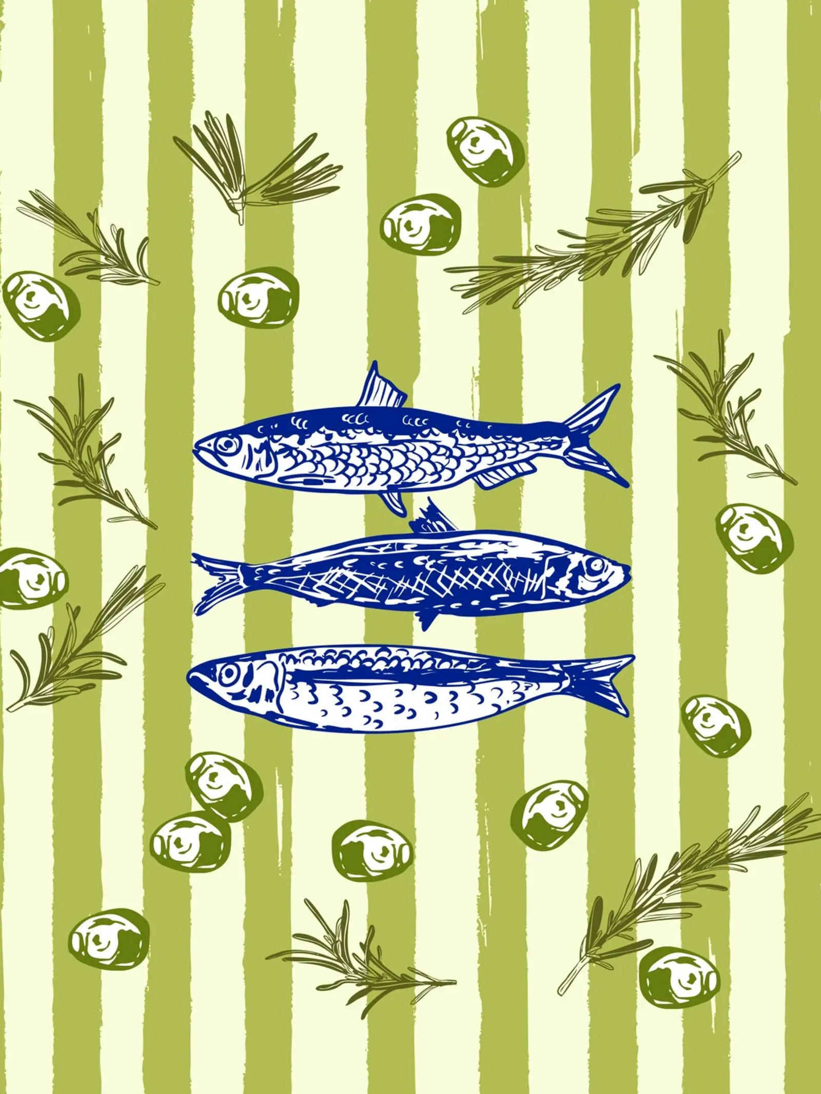 Sarde con olive ed erbe aromatiche Retro Vintage pellicola backlit da EDMPROJECT