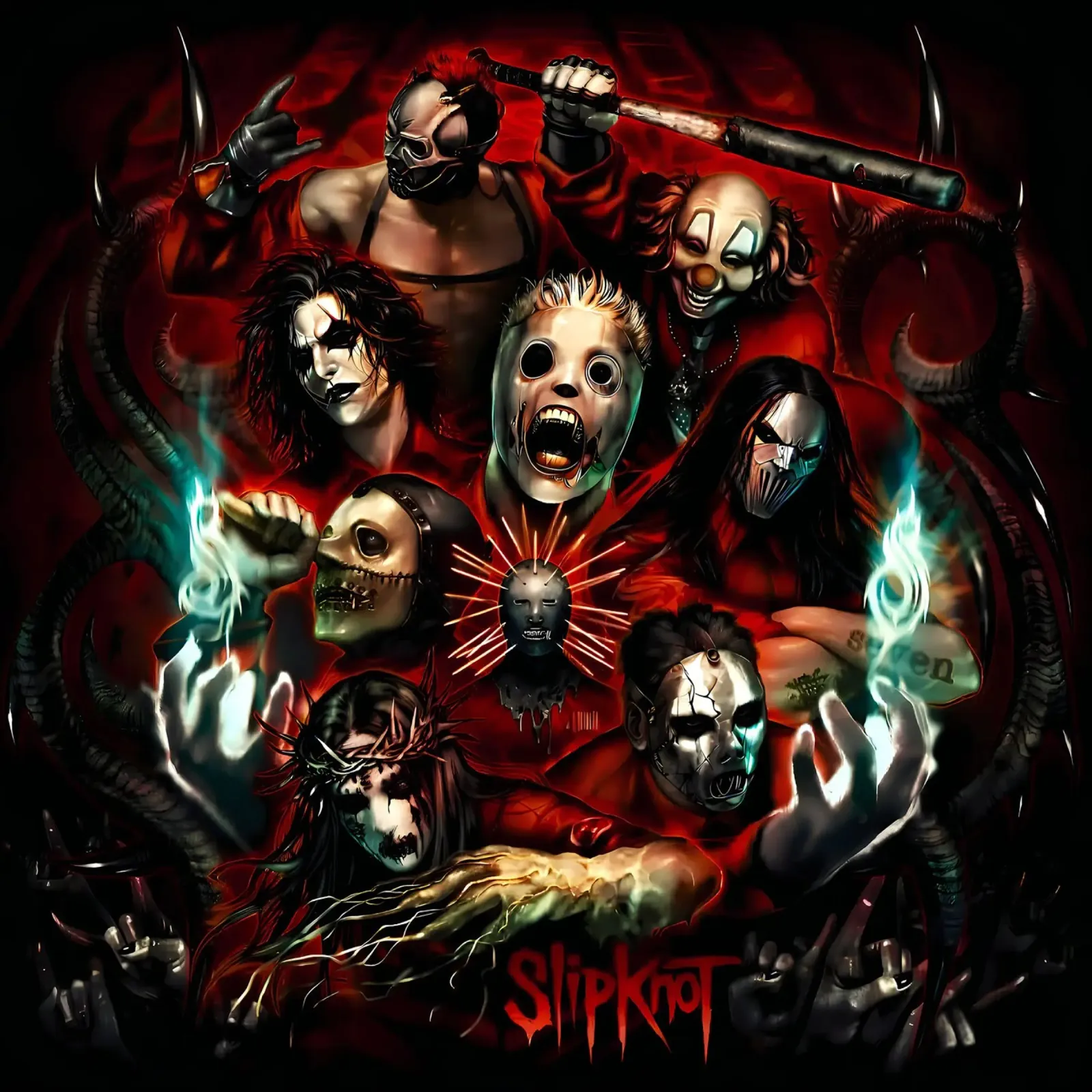 Clown Member Slipknot Poster plexiglass da TEMONSEOL