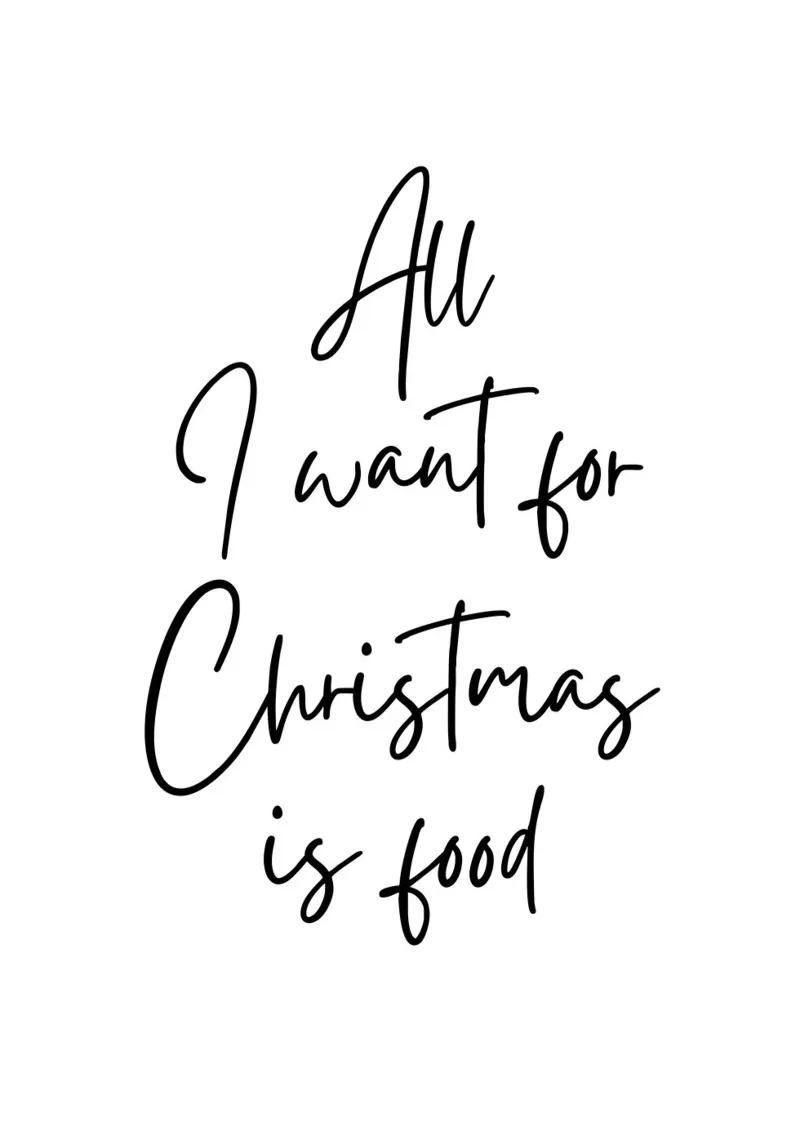 All I want for Christmas is food pellicola backlit da PinkCandyWalls