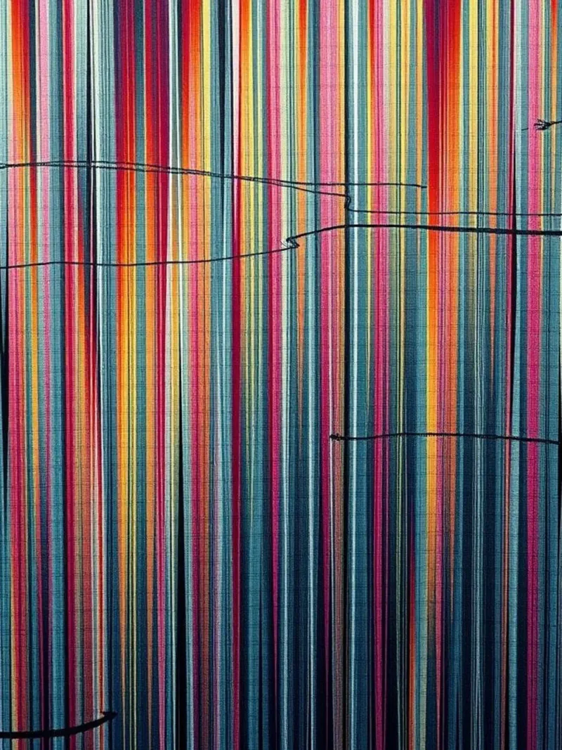 Spettro vibrante: Un'arte moderna astratta a linee verticali pellicola backlit da Artistic-shop