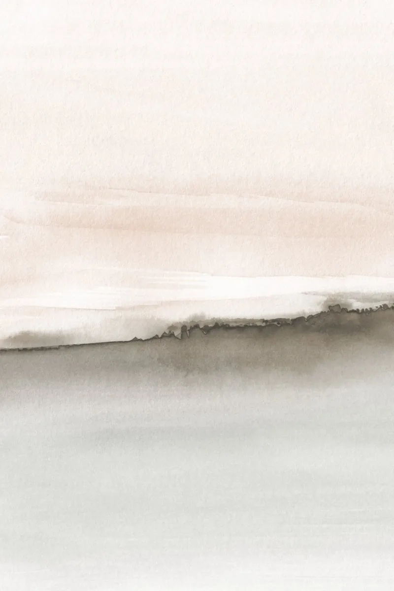 Minimalistisch landschap in zachte aardetinten 1/2 hahnemühle van NouveauPrints