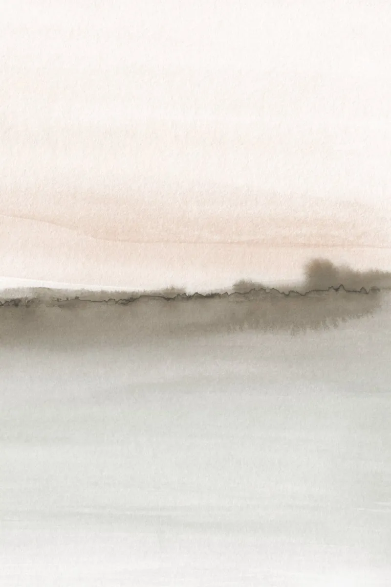 Minimalistisch landschap in zachte aardetinten 2/2 hahnemühle van NouveauPrints
