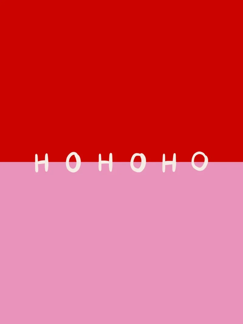 Hohoho Color Block Rot Pink alluminio dibond da Sophie Augustin Illustration