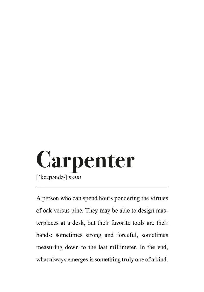Tischler definition in the Style dictionary (English version) canvas by Pulse of Art