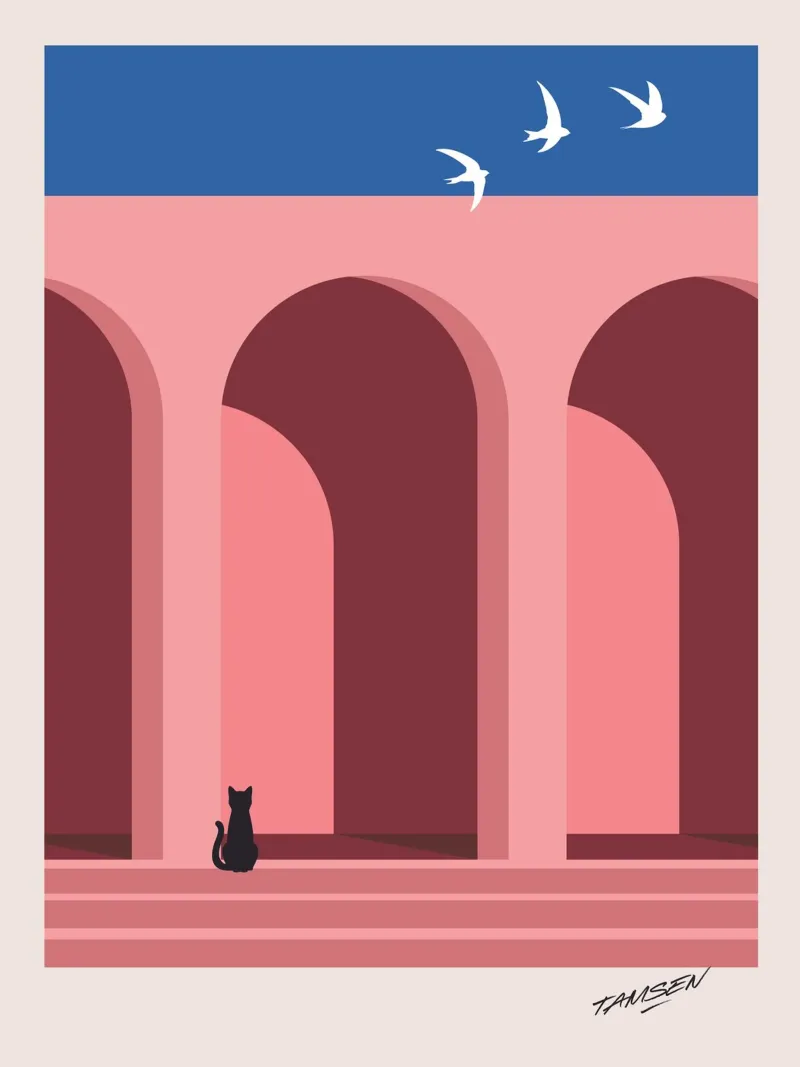 Cat.ch me if you can - 02 tela da Tamsen Design