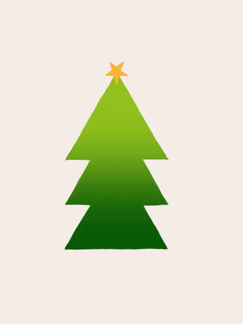 Tannenbaum Farbverlauf alluminio dibond da Sophie Augustin Illustration