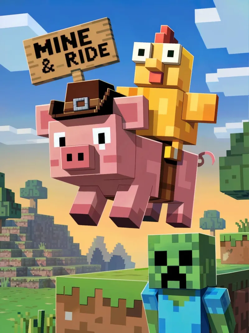 Minecraft Mine and Ride carta hahnemühle da Stellar Creative